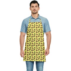 Cute Deer Pattern Yellow Kitchen Apron
