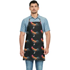 Background Pattern Chicken Fowl Cockerel Livestock Kitchen Apron