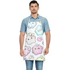 Cute-doodle-cartoon-seamless-pattern Kitchen Apron