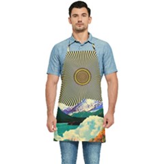 Surreal Art Psychadelic Mountain Kitchen Apron