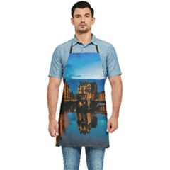 Hamburg City Blue Hour Night Kitchen Apron