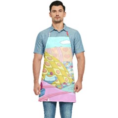 Pillows And Vegetable Field Illustration Adventure Time Cartoon Kitchen Apron