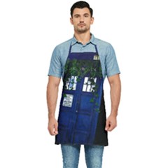 Stuck Tardis Beach Doctor Who Police Box Sci-fi Kitchen Apron