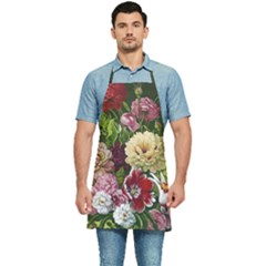 Parrot Painting Flower Art Kitchen Apron