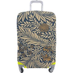 Brown Vintage Background Vintage Floral Pattern, Brown Luggage Cover (large)