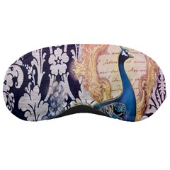 Damask French Scripts  Purple Peacock Floral Paris Decor Sleeping Mask