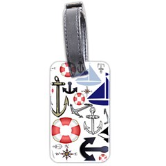 Nautical Collage Luggage Tag (two Sides)