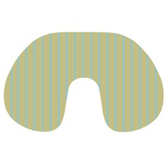 Summer Sand Color Blue Stripes Pattern Travel Neck Pillows