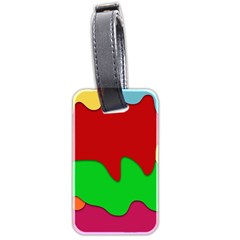 Liquid Forms Water Background Luggage Tags (two Sides)