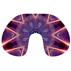 Abstract Glow Kaleidoscopic Light Travel Neck Pillows