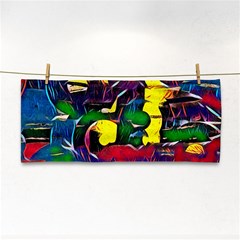 Colorful Shapes Abstract Painting                      Hand Towel