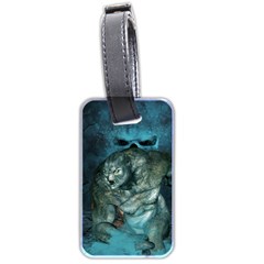 Aweome Troll With Skulls In The Night Luggage Tag (two Sides)
