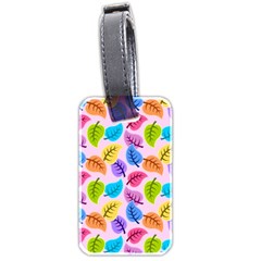 Background Abstract Leaves Color Luggage Tag (two Sides)