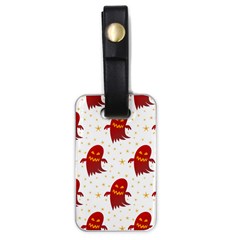 Ghost Halloween Drawing Flower Leaf Luggage Tag (one Side)