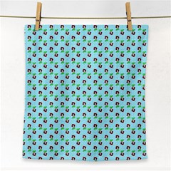 Headphones Girl Aqua Face Towel