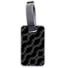Black And White Geo Print Luggage Tag (two Sides)