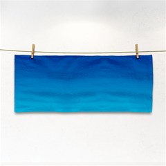 Aqua Blue And Indigo Ombre Hand Towel