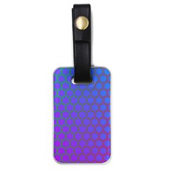Hex Circle Points Vaporwave One Luggage Tag (one Side)