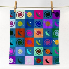 Space-pattern Multicolour Face Towel