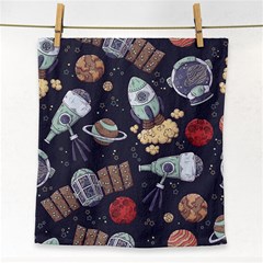 Hand-drawn-pattern-space-elements-collection Face Towel