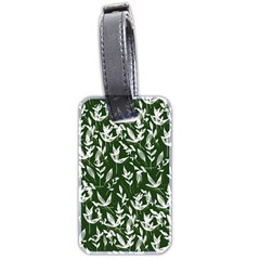 Leaves Pattern Wallpaper Watercolor Luggage Tag (two Sides)