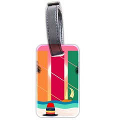 Beach Summer Wallpaper Luggage Tag (two Sides)