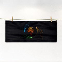 Orange Tiger Illustration Artwork Digital Art Hand Towel