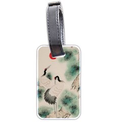 Japanese Crane Painting Of Bird Luggage Tag (two Sides)