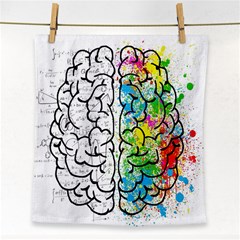 Brain Mind Psychology Idea Drawing Short Overalls Face Towel