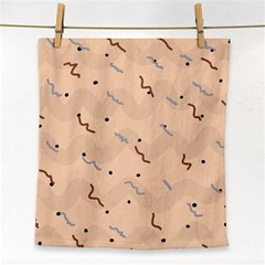 Lines Dots Pattern Abstract Art Face Towel