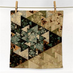 Triangle Geometry Colorful Fractal Pattern Face Towel