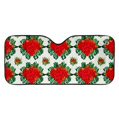 Retro 1880s Flowers Pattern 13 Car Windshield Sunshade