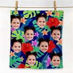 Personalized Photo Face Cut Rain Forest Flower Face Towel Face Towel Front
