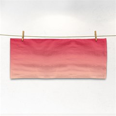 Crimson Red To Cream Yellow Linear Gradient Hand Towel