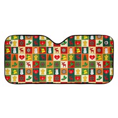 Template Christmas Pattern Car Windshield Sunshade