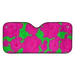 Mid Century Retro Floral 1970s 1960s Pattern 98 Car Windshield Sunshade
